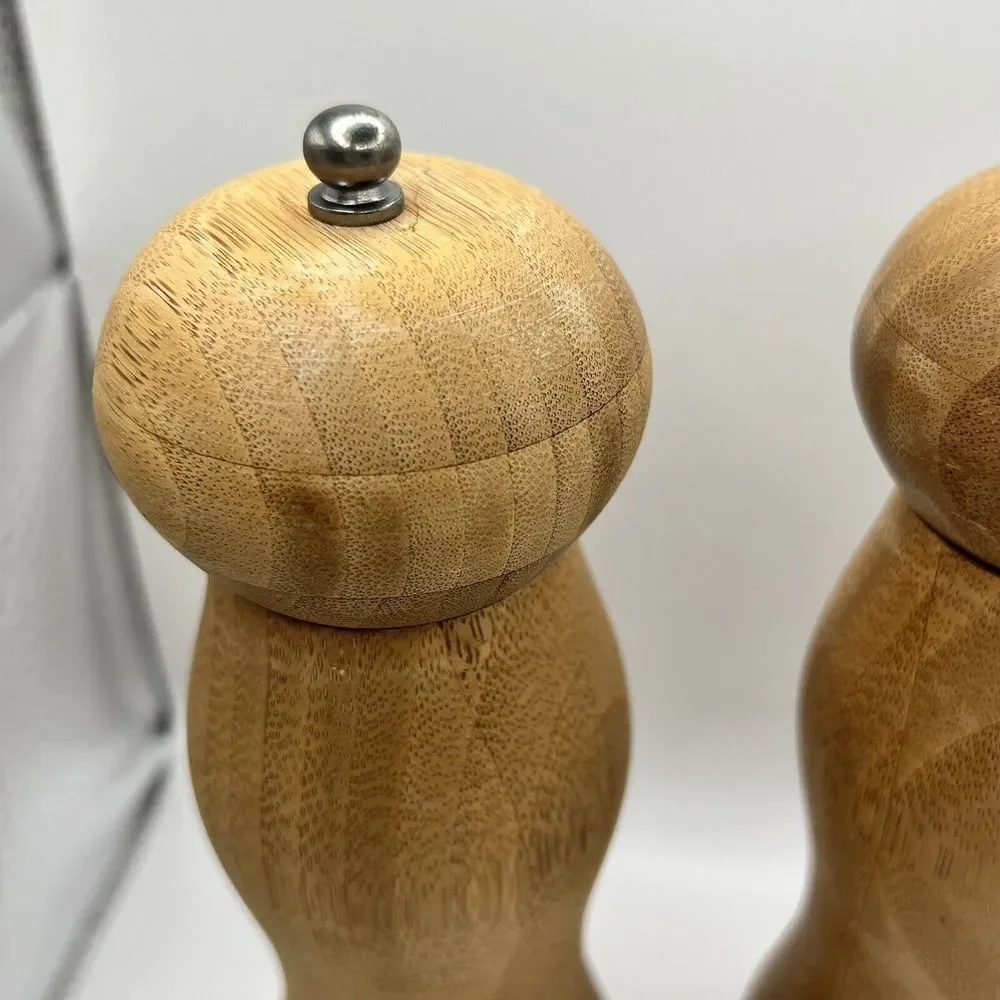 Island Bamboo Pepper  and Salt Grinder/‎ Mill Set